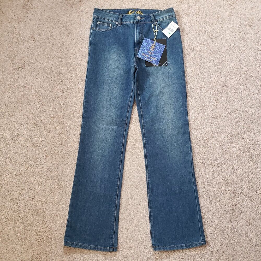 Nwt Y2K Bill Blass Jeans Linear Fit Stretch Bootcut Antique Blue Tummy Control 8